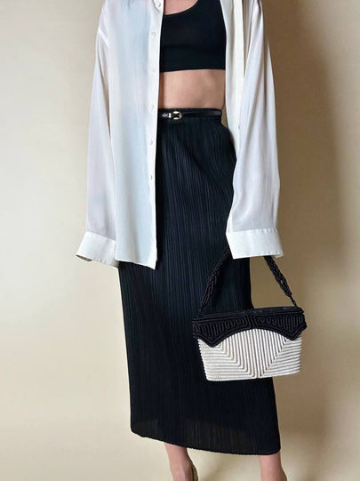 Borsa vintage “Telephone Cord Bag” bianca e nera