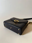 Borsa Gianni Versace vintage in pelle testa di moro con iconica Medusa