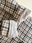 Guy Laroche Sportswear glen check wool double-breasted blazer with leather and metal buttons