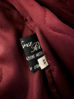 Giaccone svasato in pelle bordeaux “Allegra”