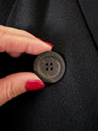 Blazer doppiopetto nero in pura lana “Yves Saint Laurent”