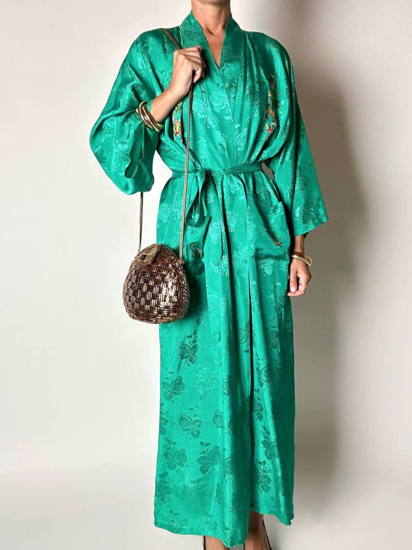 Borsa bandoulière vintage Rodo in midollino bronzo con chiusura gioiello