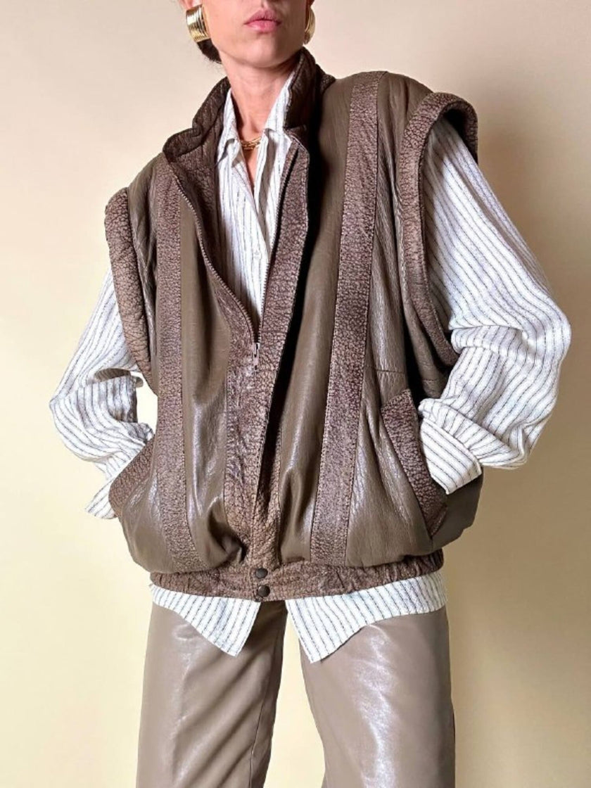 Camisa de sastre en seda Jacquard blanca con rayas grises