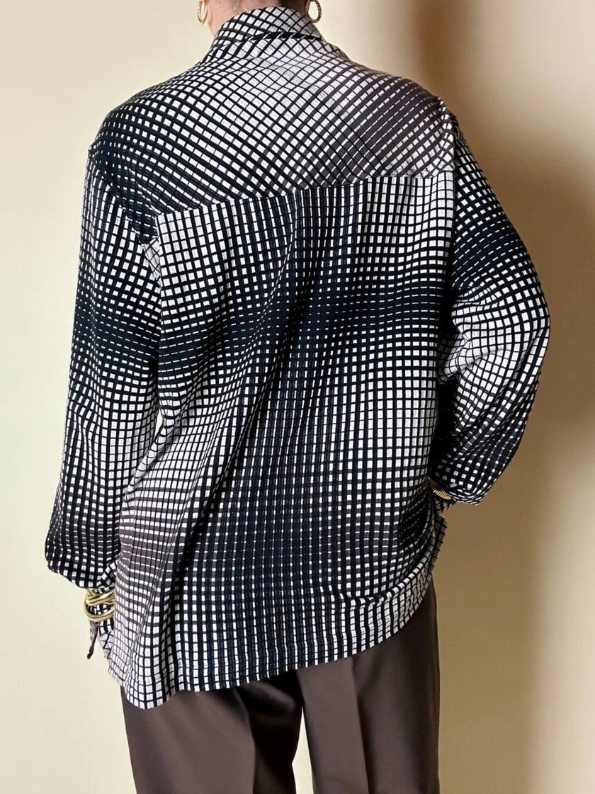 Camicia Missoni vintage in caldo cotone fantasia optical