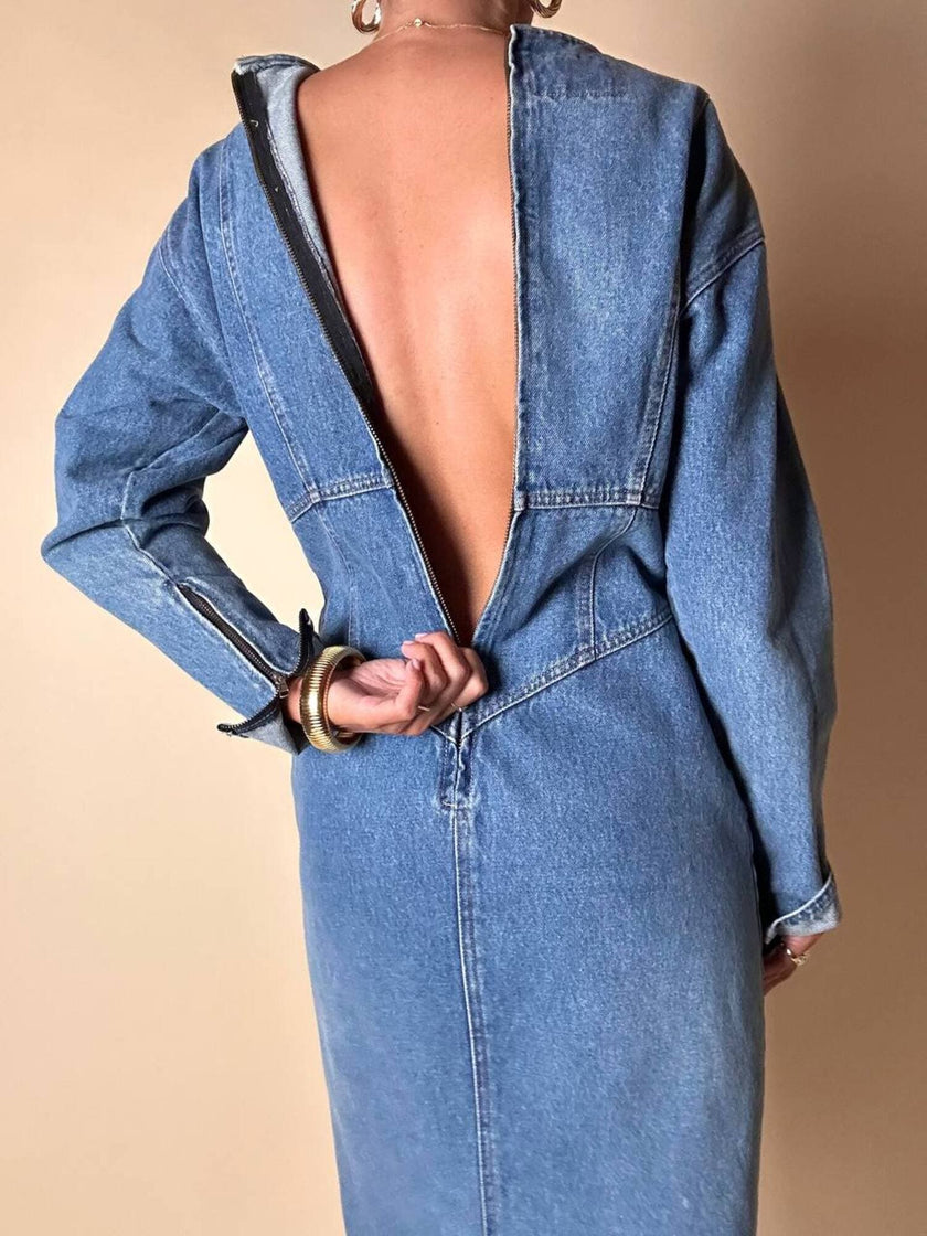 Abito Oaks By Gianfranco Ferré in denim slavato