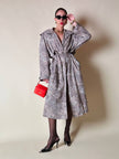 Trench oversize fantasia micro leopardo 