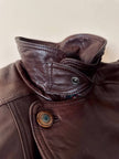 Bomber aviator in pelle color cioccolato “Laps”