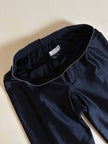 Collant vintage Yves Saint Laurent in lycra lucida nera con elastico logato