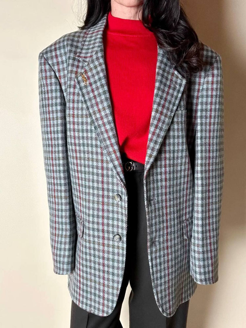 Blazer vintage Yves Saint Laurent in lana pied de poule