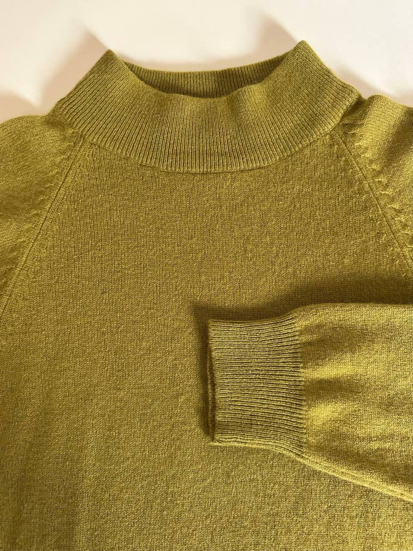 Lupetto oversize in cachemire verde acido Pure Cachemire
