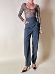 Pantalone a sigaretta con panciotto grigio antracite “D&G”