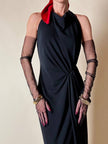 Vintage La Perla floor-length dress with a halter neckline and built-in bodysuit