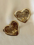 Maxi clip dorate a forma di cuore “Moschino”