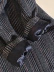 Manteau-blazer Yves Saint Laurent en tweed avec boutons bijoux logotés