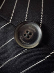 Mini blazer doppiopetto gessato in lana nera “Salvatore Ferragamo”