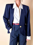 Camicia bianca Andrea Mare vintage in cotone con maxi tasche e bottoni in madreperla