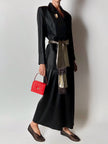 Slip dress Oscalito nero in raso di seta