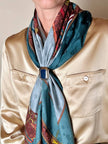 Foulard Gucci in seta jacquard fantasia sella