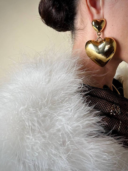 Gold maxi clip with “Moschino” heart charms
