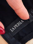 Top in pizzo e raso nero “La Perla”