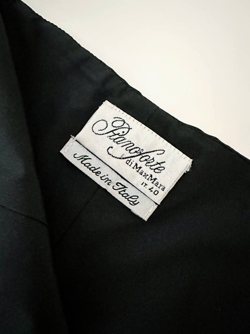Jumpsuit vintage Pianoforte di Max Mara in crepe chine nero