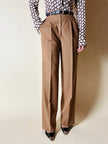 Pantalone Christian Dior vintage modello classico con pince in lana cammello scuro