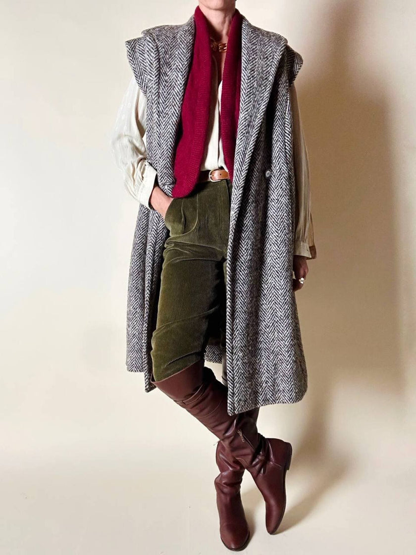 Gilet Yves Saint Laurent Tricot in lana Borgogna