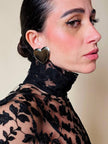 Maxi clip dorate a forma di cuore “Moschino”