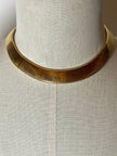 Vintage Cascio tubogas necklace in gold-tone metal