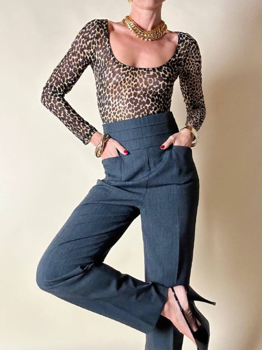 Body leopardato in rete elastica “Dolce & Gabbana”