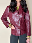 Giacca in pelle bordeaux Vera Pelle