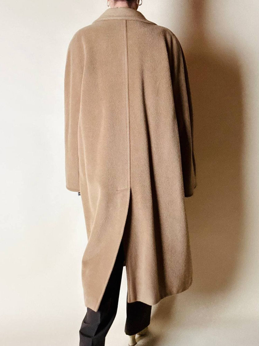 Vintage-Mantel von Marina Basic aus Kamelhaar-Woll-Kaschmir-Mix