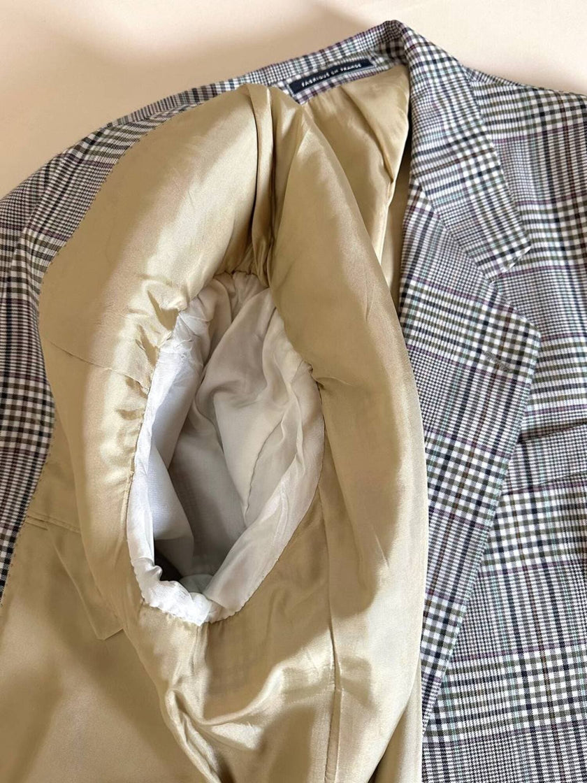 Blazer Yves Saint Laurent in rasato di lana principe di Galles
