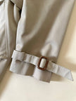 Trench in gabardine color corda con interno in lana rimovibile “Hazard”