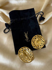 Maxi clip ovali con motivi barocchi “Yves Saint Laurent”