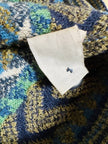 Cardigan Missoni Sport con pattern geometrico e trama tridimensionale nei toni del verde e blu