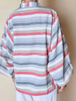 Camicia Yves Saint Laurent a righe multicolori con manica a pipistrello