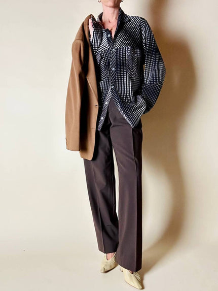 Camicia Missoni vintage in caldo cotone fantasia optical