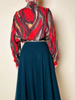 Camicia in seta Jaquard multicolor