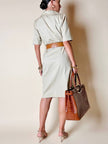Chemisier Yves Saint Laurent in cotone beige