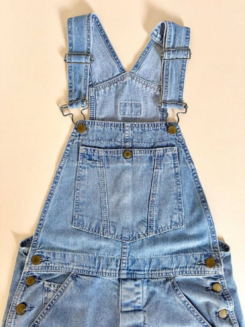 Salopette vintage Levi Strauss orange tab in denim chiaro slavato