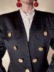 Blazer nero con bottoni gioiello dorati “Yves Saint Laurent”