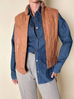 Camicia Fendissime in denim blu con bottoni  moneta da 10 lire