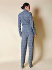 Jumpsuit in misto lana fantasia principe di Galles