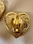 Clip dorate a forma di cuore “Yves Saint Laurent”