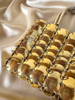 Mini bag gioiello a medaglie dorate