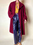 Cappotto Doppiopetto Vintage Arpa in Lana Borgogna – Lanificio G.B. Conte