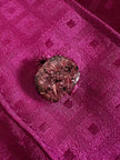 Camicia sartoriale con fiocco al collo in tessuto jacquard ciclamino
