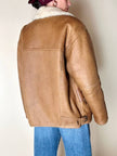 Schearling in pelle liscia color biscotto con vello naturale Marcus Creazioni