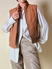 Camisa de sastre en seda Jacquard blanca con rayas grises